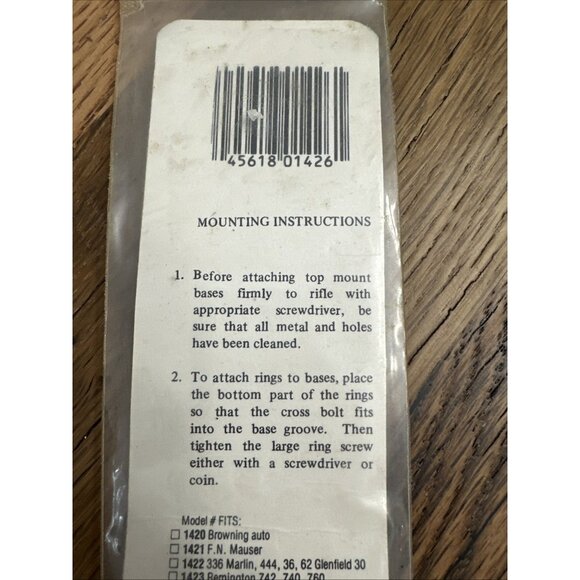 Simmons Rifle Scope Base Set Model 1426 Remington 700 Long Action - Picture 5 of 7